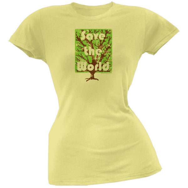 Earth Day - Save The World Distressed Organic Women's T-Shirt