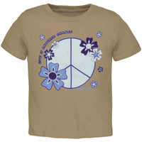 Little Hippie - Peace Khaki Toddler T-Shirt