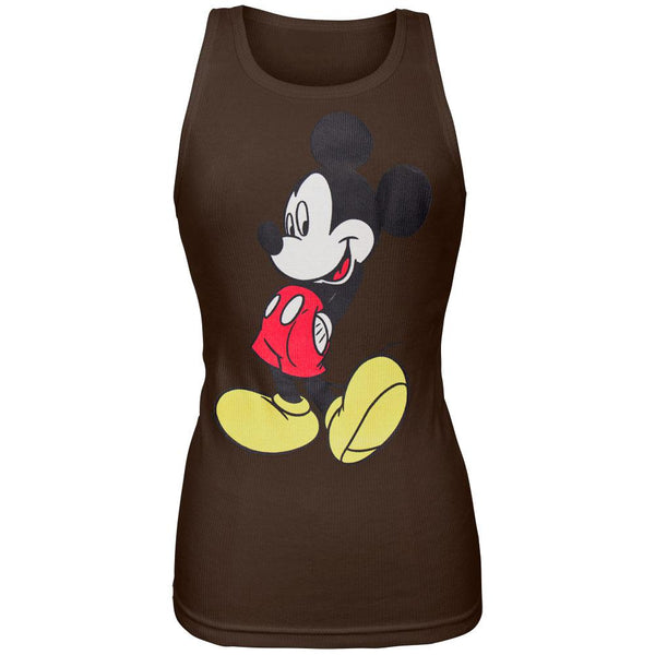 Mickey Mouse - Brown Juniors Tank Top