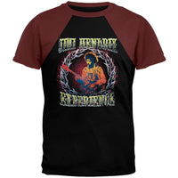 Jimi Hendrix - On Fire Short Sleeve Raglan