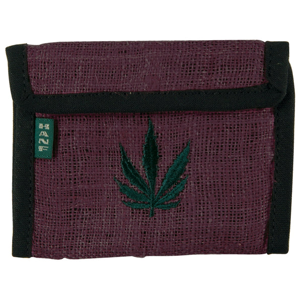 Pot Leaf Logo Rose Hemp Wallet