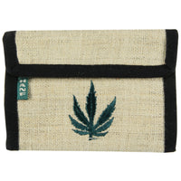 Pot Leaf Logo Linen Hemp Wallet