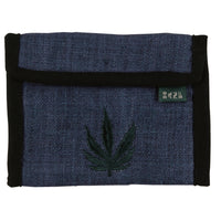 Pot Leaf Logo Periwinkle Hemp Wallet