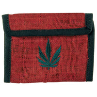 Pot Leaf Logo Cinnamon Hemp Wallet