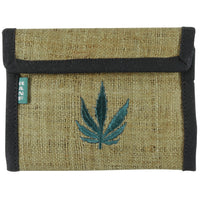 Pot Leaf Logo Gold Hemp Wallet