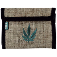 Pot Leaf Logo Beige Hemp Wallet