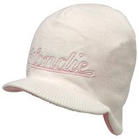 Blondie - Logo Visor White Beanie