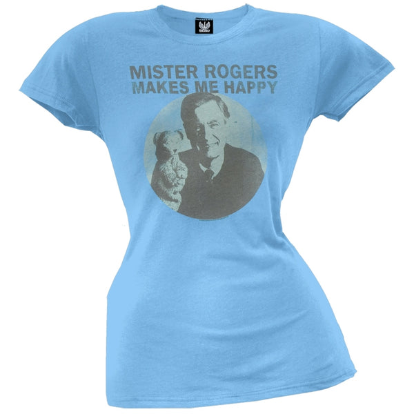 Mr. Rogers - Makes Me Happy Juniors T-Shirt