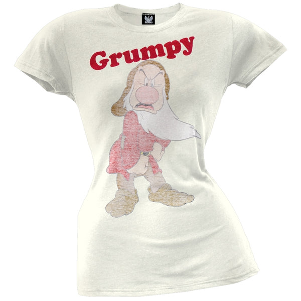 Snow White - Grumpy Reverse Print Juniors T-Shirt