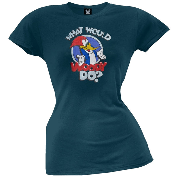 Woody Woodpecker - What Would Woody Do? Juniors T-Shirt