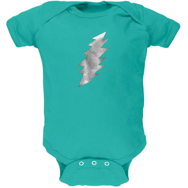 Grateful Dead - Foil Bolt Mint Baby One Piece