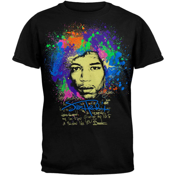 Jimi Hendrix - Rainbow Black T-Shirt