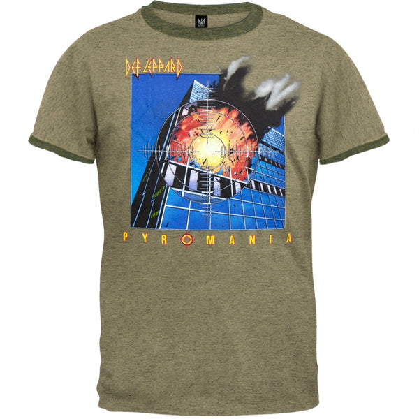 Def Leppard - Pyromania Soft Adult Ringer T-Shirt