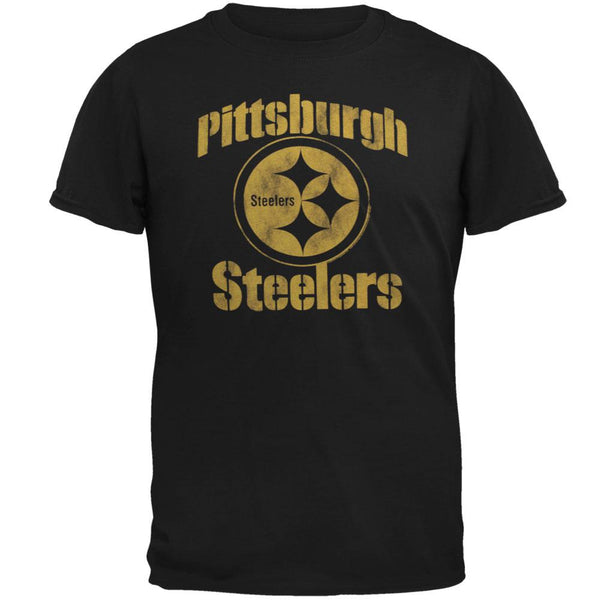 Pittsburgh Steelers - Distressed Logo Soft T-Shirt