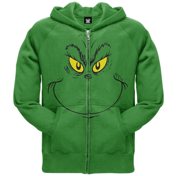 Dr. Seuss - Grinch Face Zip Hoodie