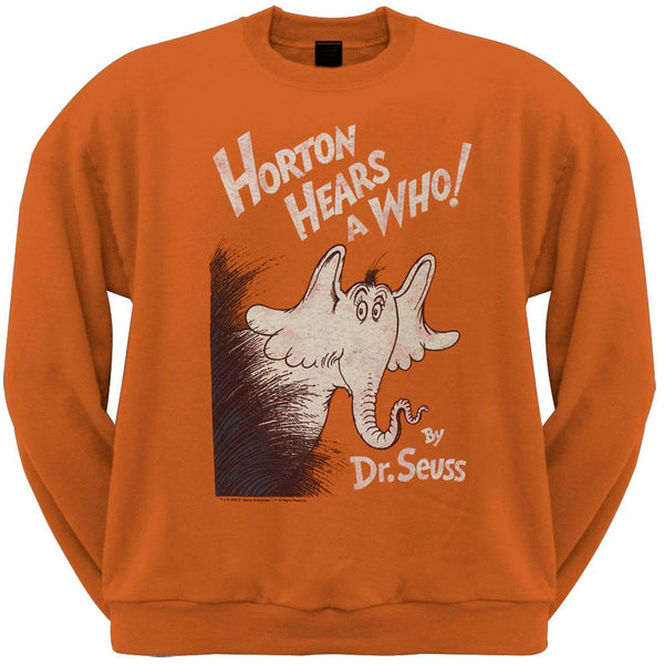 Dr. Seuss - Horton Cover Distressed Crew Neck Sweatshirt