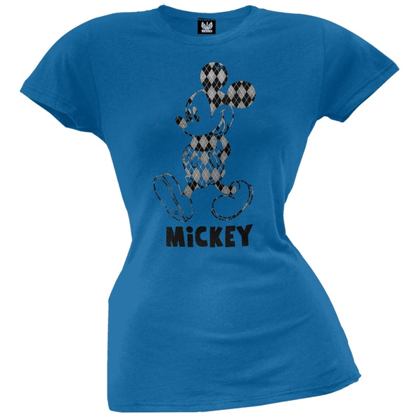 Mickey Mouse - Argyle Juniors T-Shirt