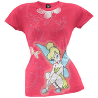 Tinkerbell - Glitter Flowers Juniors T-Shirt