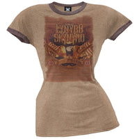Lynyrd Skynyrd - Support Southern Rock Tan Juniors T-Shirt