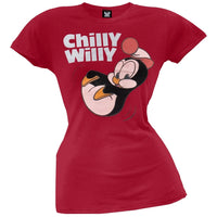 Chilly Willy - Flocked Juniors T-Shirt