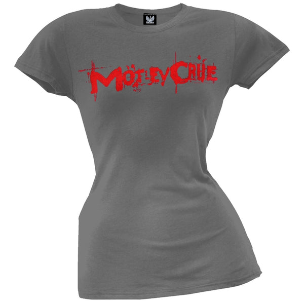 Motley Crue - Flocked Logo Juniors T-Shirt