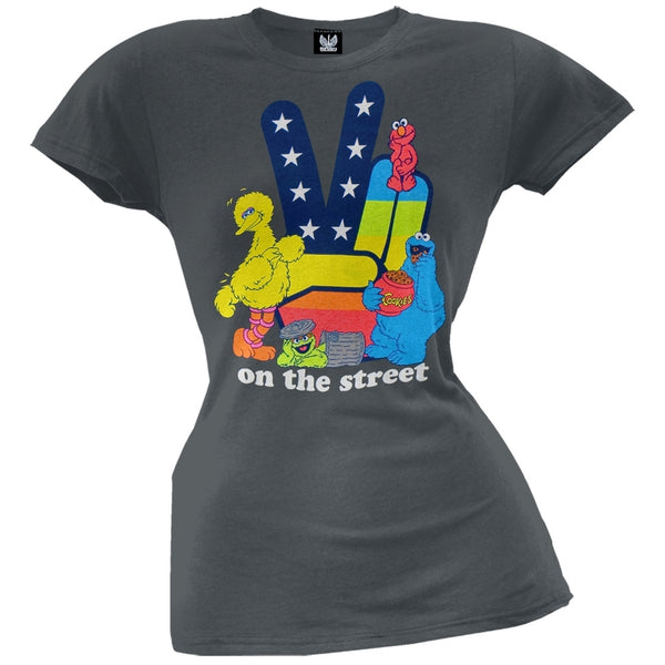 Sesame Street - Peace On The Streets Juniors T-Shirt