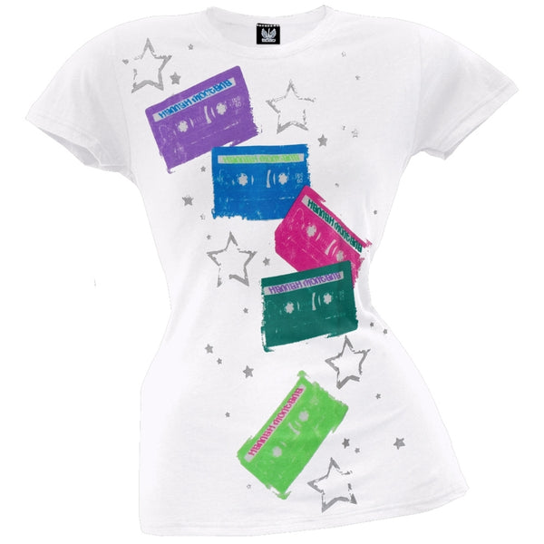 Hannah Montana - Neon Cassettes Juniors T-Shirt