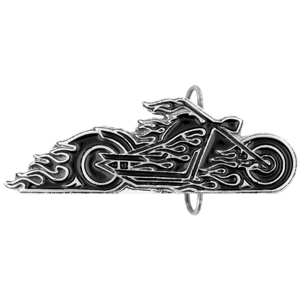 Small Flaming Bike Belt Buckle