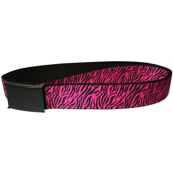 Zebra Pink Web Belt