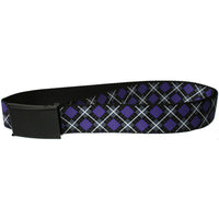 Argyle - Black, Grey and Purple Web Belt