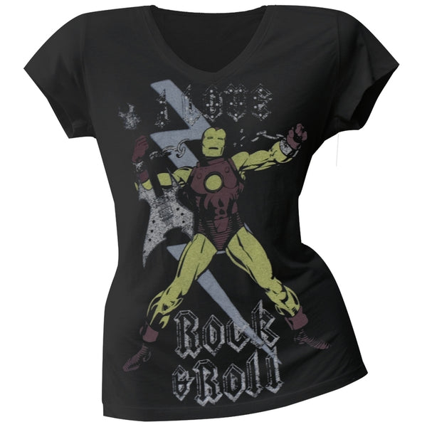 Iron Man - Rock N Roll Juniors T-Shirt