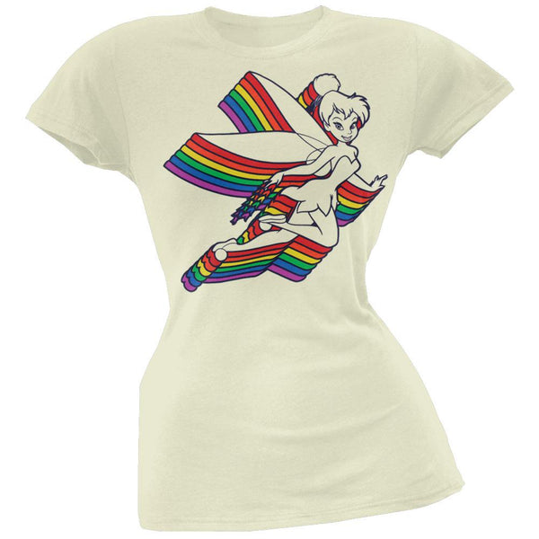 Tinkerbell - Repeating Rainbow Juniors T-Shirt