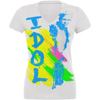 Billy Idol - Blue Highway Juniors V-Neck T-Shirt