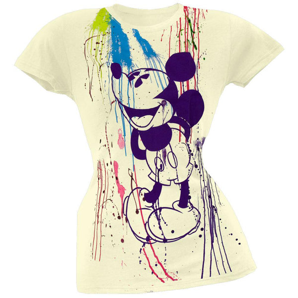 Mickey Mouse - Splatter Juniors T-Shirt