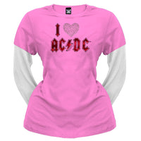 ACDC - I Heart ACDC Juniors 2Fer Long Sleeve T-Shirt
