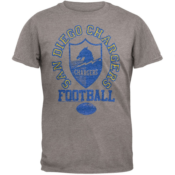 San Diego Chargers - Vintage Logo Grey Soft T-Shirt