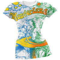 Alice In Wonderland - Go Ask Alice All-Over Juniors T-Shirt
