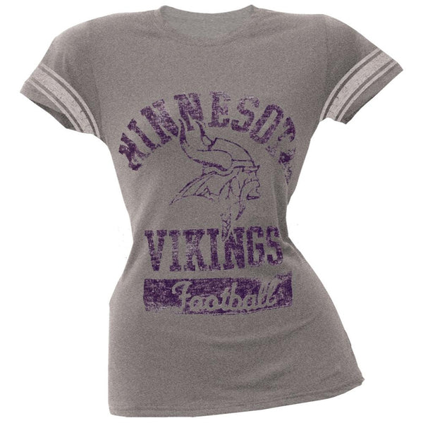 Minnesota Vikings - Vintage Logo Juniors Varsity T-Shirt