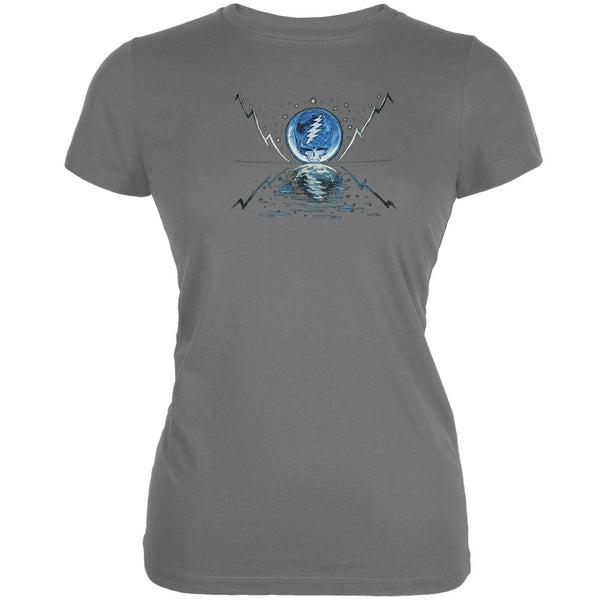 Grateful Dead - Blue Moon Grey Juniors T-Shirt