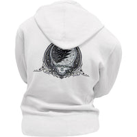 Grateful Dead - Black & White Calaveras White Juniors Zip Hoodie