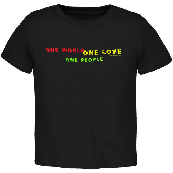 Little Hippie - One Love Black Toddler T-Shirt