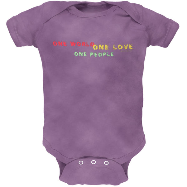 Little Hippie - One Love Purple Baby One Piece