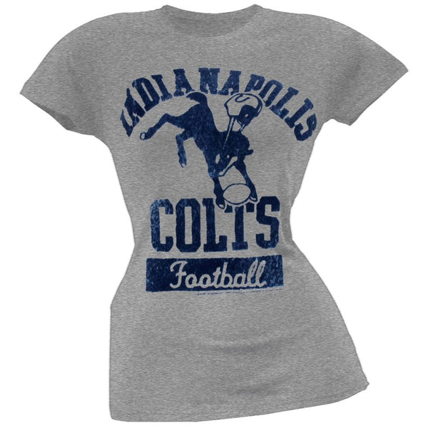 Indianapolis Colts - Vintage Flock Logo Juniors T-Shirt