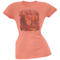 The Beatles - Sgt. Peppers Cover Coral Juniors T-Shirt