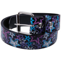 Star Doodles Leather Belt