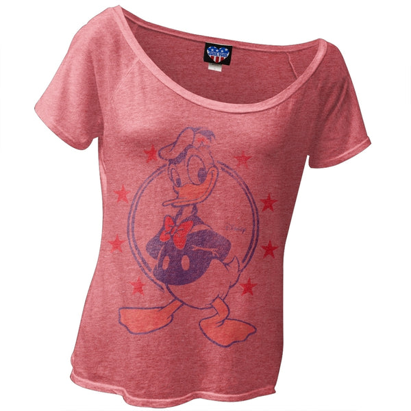 Donald Duck - Stars Juniors Slouch T-Shirt