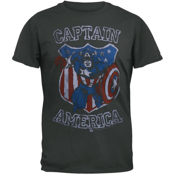 Captain America - Distressed Shield Soft T-Shirt