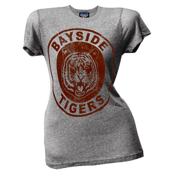 Saved By The Bell - Bayside Tigers Juniors Grey T-Shirt