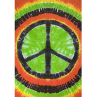 Rasta Peace Sign Tie Dye Tapestry