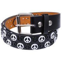 Two Tone Peace Studded Belt